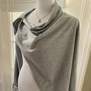 Unbranded Gray Blouse Wrap  Tassels Lg Women’s Like New